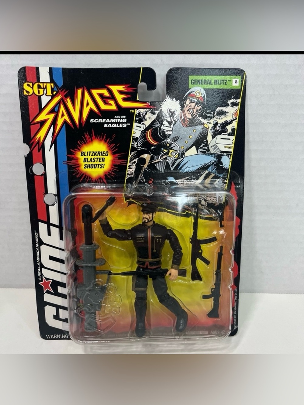 GI JOE vintage SGT Savage General Blitz action figure hasbro 1994 toys
